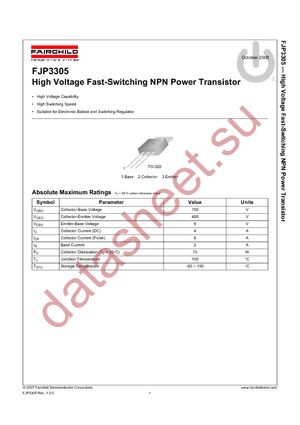 FJP3305H1 datasheet  